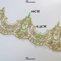 1 ярд Изысканная золотая нить шнур вышивка кружево отделка платье Домашний текстиль кружева детская Одежда для танцев Одежда Аксессуары