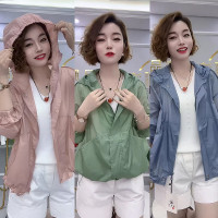 夏季新款網紅防曬服女仙女輕薄款連帽大尺碼寬鬆外套開衫百搭風衣潮