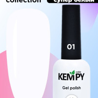 Kempy, Гель лак Play №001 супер белый, 10 мл классический