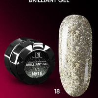 TNL Жидкая фольга для ногтей №18 "Плутон" золотистый (гель краска золотос блестками),  5 мл.