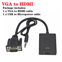 Full HD 1080P VGA к HDMI-совместимый преобразователь адаптер с аудиовыходом VGA HD адаптер для ПК ноутбука к проектору HDTV