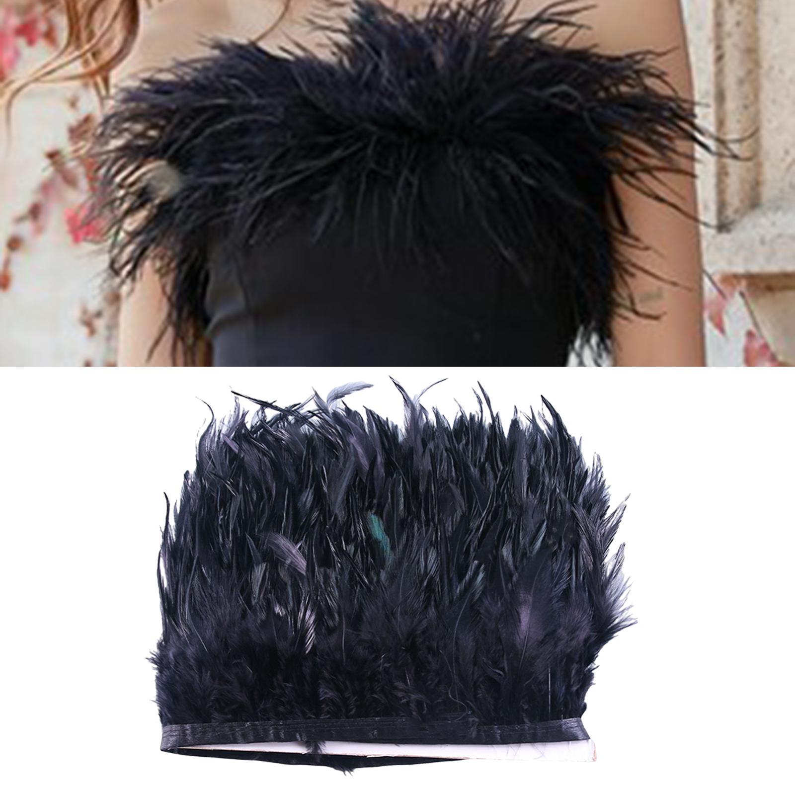 Artificial Feather Fringe Trims Ribbon Accessories Cloth Edge DIY Crafts Stage Costumes Clothes