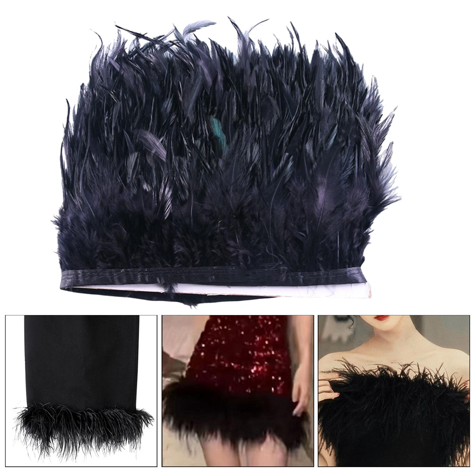 Artificial Feather Fringe Trims Ribbon Accessories Cloth Edge DIY Crafts Stage Costumes Clothes