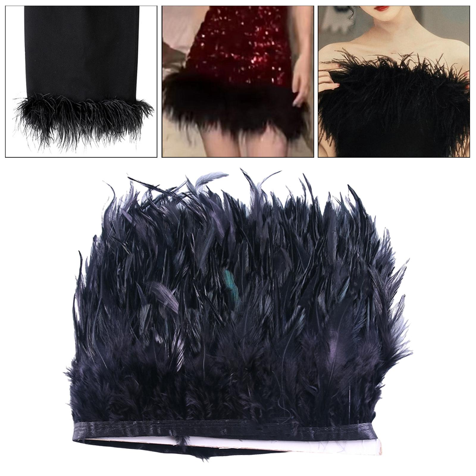 Artificial Feather Fringe Trims Ribbon Accessories Cloth Edge DIY Crafts Stage Costumes Clothes
