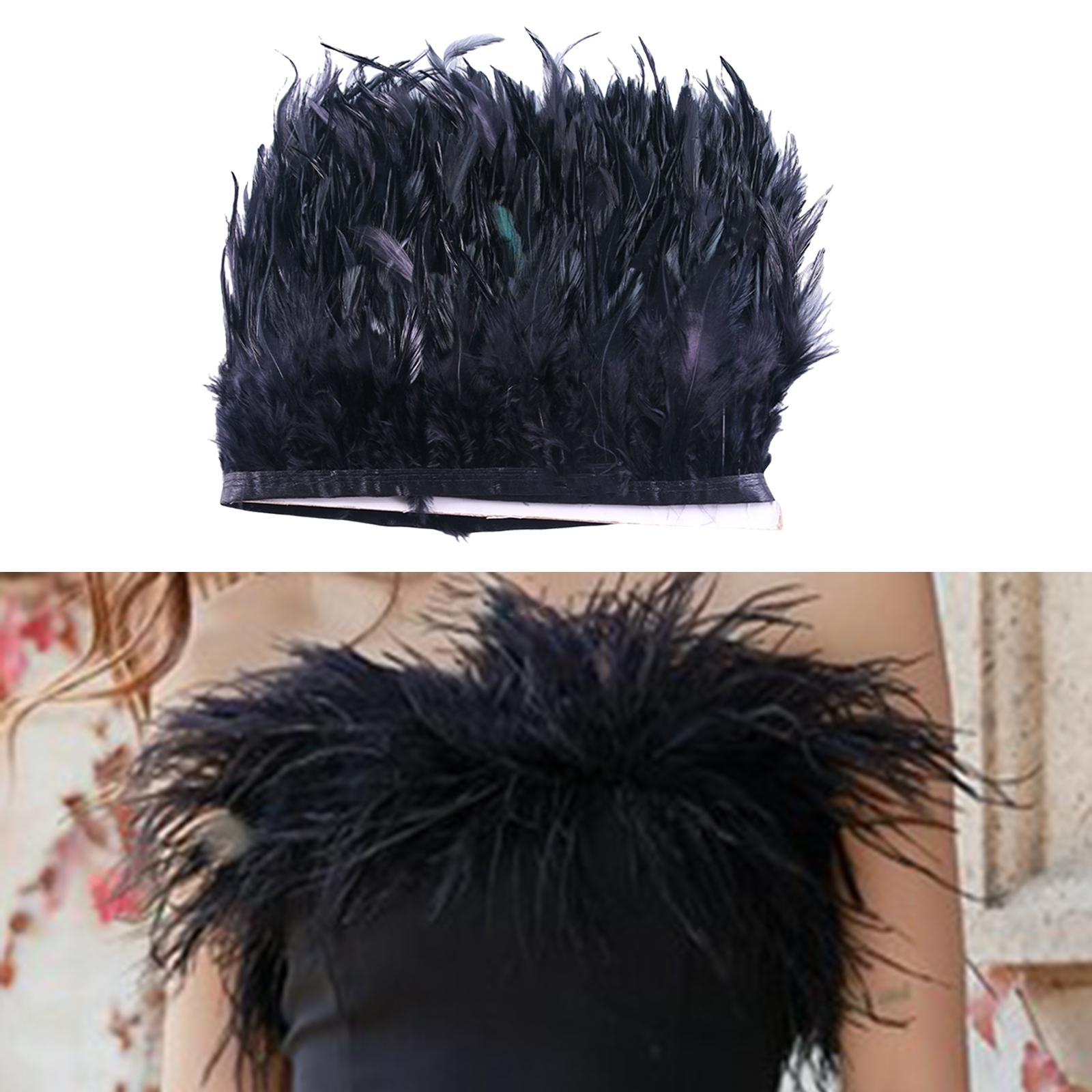 Artificial Feather Fringe Trims Ribbon Accessories Cloth Edge DIY Crafts Stage Costumes Clothes