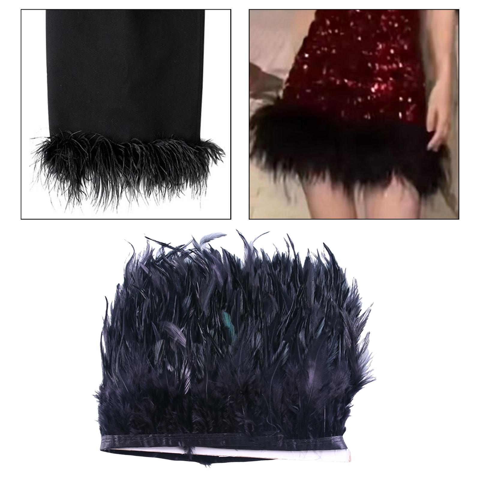 Artificial Feather Fringe Trims Ribbon Accessories Cloth Edge DIY Crafts Stage Costumes Clothes