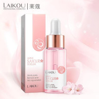 Японская сыворотка LAIKOU Sakura, экстракт японского экстракта, сужает поры, удаляет акне, омоложение кожи, вишневый гиалуронный Витамин C, для лица и глаз