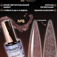 Manita Professional Гель-лак для ногтей светоотражающий/Reflective №06, 10 мл.