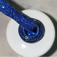 Y.ME Светоотражающий цветной гель-лак для ногтей с мерцающими частицами, для маникюра и педикюра,  Disco 02, синий, 10 мл