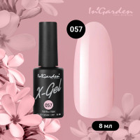In'Garden Гель лак для ногтей, самовыравнивающийся плотный насыщенный светлый, декоративное покрытие для маникюра и педикюра, розовый, 8 мл