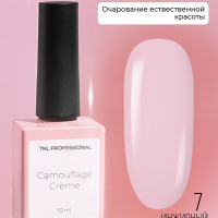 TNL Гель лак Camouflage Creme №7 - Инжирный милкшейк (камуфлирующий натуральный) для ногтей камуфляжный, 10 мл