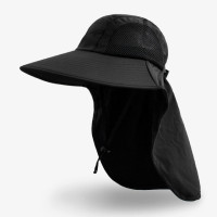 Панама с широкими полями в стиле унисекс, водонепроницаемая быстросохнущая шапка, сетчатый Воздухопроницаемый головной убор от солнца с застежкой на шею, с защитой от ультрафиолета