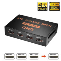 Переключатель дисплеев HDMI, 4K, 2K, 3x1, 3 входа, 1 выход, разветвитель, для HDTV, Xbox, PS3, PS4, мультимедиа