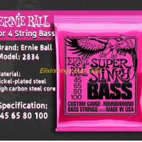 Ernie Ball никелированные EB электрические басовые струны 4-5 тяжелых металлов рок бас струны 2824 2833 2832 2834 2836 Бесплатная доставка