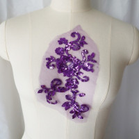 Вышивка блестками Цветочная аппликация для шитья искусственная ткань воротник для свадебного платья вечернего платья Декор DIY ремесла