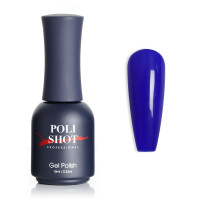 POLISHOT, Цветной Гель-лак ,лак, шеллак для ногтей , для маникюра,для педикюра,Синий экстаз,10 мл