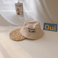 Панама с милыми буквами для маленьких мальчиков и девочек, однотонная шапка в стиле INS для малышей, рыбаков, на весну и осень, уличная пляжная кепка от солнца для малышей