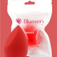 Спонж для макияжа Blumery, 1шт., красный