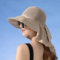 Летняя женская панама с шалью, легкая дышащая сетчатая женская шляпа от солнца, дизайнерская пляжная кепка с бантом и складками для путешествий