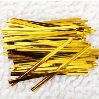 750/包金色烘培糖果扎带金属扎丝蔬菜水果面包扎绳鲜花金色捆绑绳