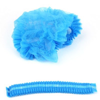 Шапочка одноразовая спанбонд Шарлотта голубая, 250 шт