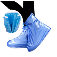 Многоразовые бахилы на обувь на молнии, длина подошвы 24.5 см.цвет синий/ Чехлы бахилы водонепроницаемые