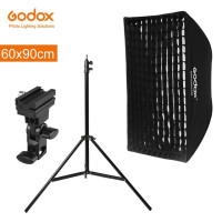 Зонт-софтбокс Godox, прямоугольный держатель для вспышки Speedlite, 60*90 см, 24*35 дюймов