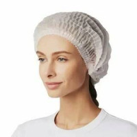 Медицинская шапочка одноразовая, белая, Шарлотта, 100 штук в упаковке