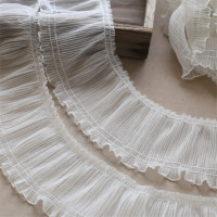 10 см широкая Тюлевая сетка, плиссированная кружевная ткань, рукоделие, Женская отделка, Лолита, платье, одежда, воротник