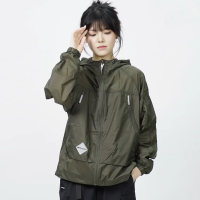 山系戶外防曬衣女速乾抗UV透氣輕薄防曬服男夏季連帽衝鋒衣潮