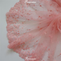 1 ярд 35 см розовая сетка цвета слоновой кости Ткань Venise кружевной отделкой вышивка украшение шитье Рукоделие Кукла Материал Бесплатная доставка SX157