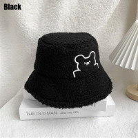 Женская зимняя теплая Панама с вышивкой и защитой от солнца