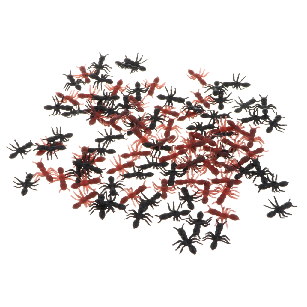 100Pcs Fake Ants Insect Bug Figure Kids Joke Prank Toy Halloween Party Prop