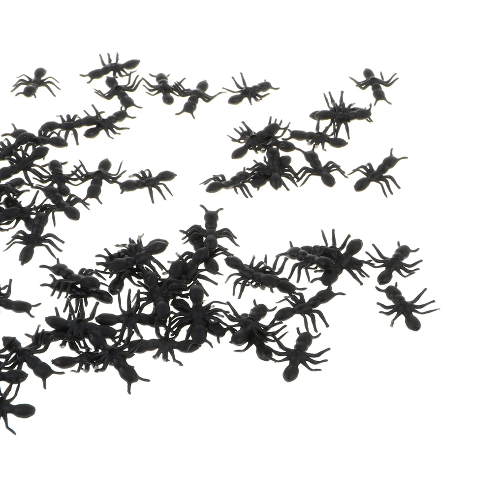 100Pcs Fake Ants Insect Bug Figure Kids Joke Prank Toy Halloween Party Prop