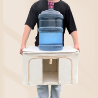 牛津布加粗六钢架可折叠收纳箱整理师衣服被子百纳箱大号透明批发