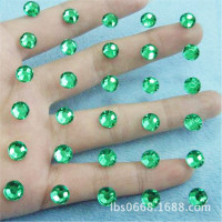 圆形平底钻 亚克力水钻  6MM 6.5MM   7MM 彩色钻 头饰发饰批发钻