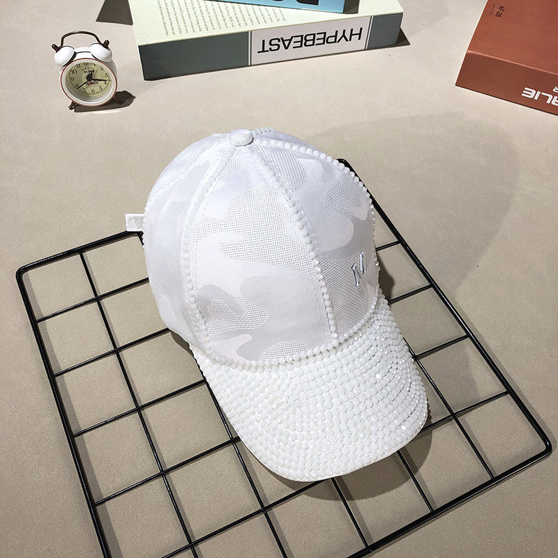 Letter M  Women Rhinestone Baseball Cap Pink Breathable Mesh Hat Adjustable Outdoor Sport Black Lady Peaked Summer Sunhat08