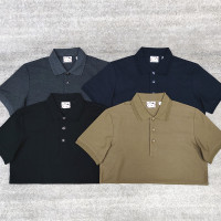 奢華無國界！特殊珠地絲光棉面料 男士夏季翻領商務短袖POLO衫