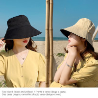 Панама Двусторонняя женская, головной убор Женский, однотонная Кепка От Солнца, летняя