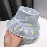 Панама женская с вышивкой, Прозрачная Кружевная пляжная Панама с цветами, высокий верх, летняя