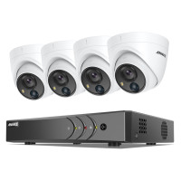 ANNKE 5MP камера безопасности Система H.265 + DVR наблюдения с 4X/8X 5MP PIR наружная камера s IP67 всепогодный комплект безопасности Белый