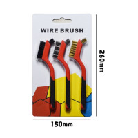 Щетка из нержавеющей стали, 7 дюймов, чистящая щетка из латуни для полировки и удаления ржавчины, набор из 3 предметов