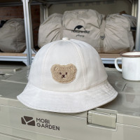 Женская шляпа, милая мультяшная Кепка в виде медведя, летняя солнцезащитная Кепка для маленьких мальчиков и девочек с ветрозащитным галстуком, Детская уличная