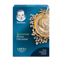 Каша овсяная детская Gerber с 5 месяцев, безмолочная, сухая, 180 г