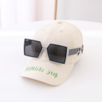 Новинка 2023, Детская кепка, Снэпбэк Кепка для мальчиков и девочек, хлопковая бейсболка, модная весенне-летняя детская солнцезащитная Кепка с очками