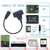 Кабель USB 3,0 SATA 3, адаптер Sata к USB 3,0 до 6 Гбит/с, Поддержка 2,5 дюйма, внешний жесткий диск HDD SSD, жесткий диск 22 Pin, кабель Sata III