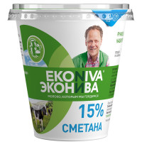 Сметана ЭкоНива 15%, 300 г