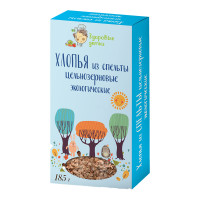 Хлопья из спельты (цельнозерновые), детское питание Здоровые детки, 185 г., с 2 лет