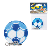 Брелок-подвеска светоотражающий "Мяч футбольный синий", 50 мм (цена за 1 ед.товара)