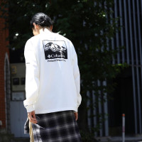 秋季 COLUMBIA×FS 雪山全棉長袖T恤300克刺繡cityboy風潮男女tee